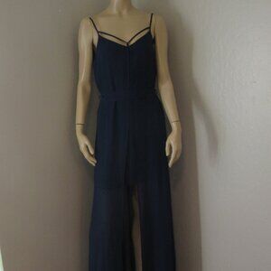 Meghan Los Angeles Blue Maxi V-Neck Evening Dress